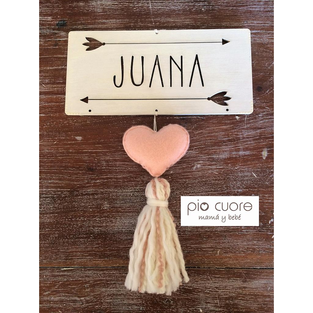 Cartel calado JUANA 