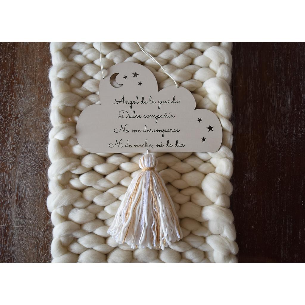 Nube Angel de la guarda en crudo, blanco antiguo y marfil