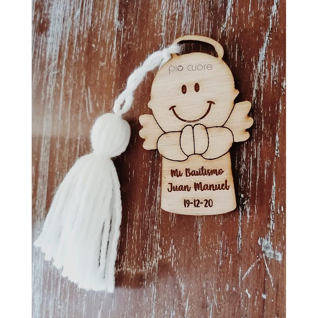 Souvenir bautismo Angelito grabado