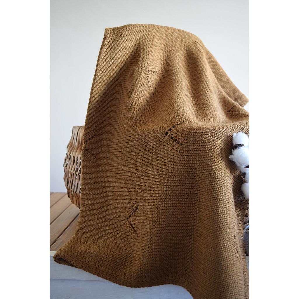 Rebozo dralon espiga en V color chocolate 
